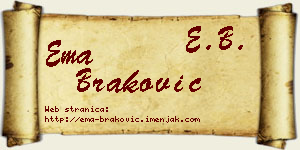 Ema Braković vizit kartica